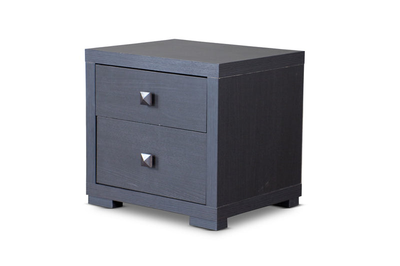 Espresso Silverstone Nightstand - Modern Bedroom Furniture with Sleek Design and Practical Storage Solutions