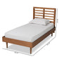 Delia Twin Size Platform Bed - Mid-Century Modern Walnut Brown Wood, Stylish and Durable Bedroom Furniture