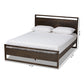 Inicio Queen Size Platform Bed in Charcoal Brown Finished Wood - Modern Contemporary Design for Stylish Bedrooms