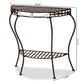 Laraine Modern Black Metal Outdoor Console Table for Patio, Garden, or Entryway Decor