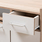 Charmain Kitchen Cabinet in Modern Contemporary Light Oak and White Finish