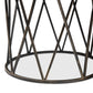 Finnick Modern Industrial End Table Antique Black Metal Side Table for Living Room or Bedroom Stylish Accent Furniture