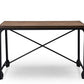 Greyson Vintage Industrial Antique Bronze Wood Desk for Home Office with Rustic Charm and Functionality