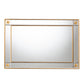 Iara Accent Wall Mirror - Modern Glam Luxe Antique Goldleaf Finished Wood Design for Elegant Home Decor