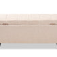 Fera Ottoman Modern and Contemporary Beige Fabric Upholstered Storage