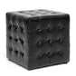 Siskal Ottoman Black Modern Cube Set of 2