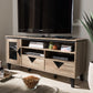 Cardiff TV Stand Modern Light Brown Wood 55-Inch Entertainment Center with Storage for Living Room