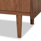 Halden Sideboard Mid-Century Modern 2-Door Buffet in Multicolor Walnut Brown and Grey Finished Wood for Dining Room Storage and Display