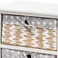 Rianne Storage Unit Modern White Finished Wood with 4 Baskets for Organized Living and Stylish Home Décor