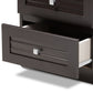 Carine Nightstand - Modern Wenge Brown 2-Drawer Bedroom Furniture for Stylish Storage