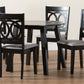 Louisa Dining Set Modern Grey Fabric and Dark Brown Finished Wood 5-Piece Dining Room Furniture for Stylish Home Decor