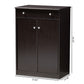 Dariell Shoe Cabinet in Modern Wenge Brown Finish for Stylish Storage Solutions