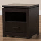 Bienna Nightstand - Modern Wenge Brown 1-Drawer Bedside Table for Bedroom Storage