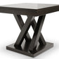 Everdon Modern End Table in Dark Brown - Stylish Accent Furniture for Living Room, Bedroom or Office