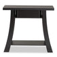 Herman Console Table Modern and Contemporary Dark Brown Finished Wood 1-Drawer