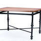 Broxburn Industrial Dining Table Wood and Metal Design for Modern Homes Rustic Style Durable Construction