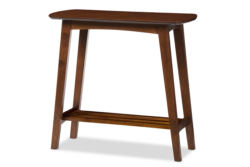 Sacramento Console Table Mid-century Modern Scandinavian Style Dark Walnut Finish