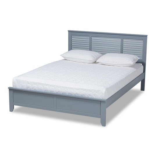 Adela Platform Bed - Modern and Contemporary Grey Finished Wood