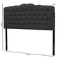 Lucy Headboard - Modern and Contemporary Dark Grey Fabric