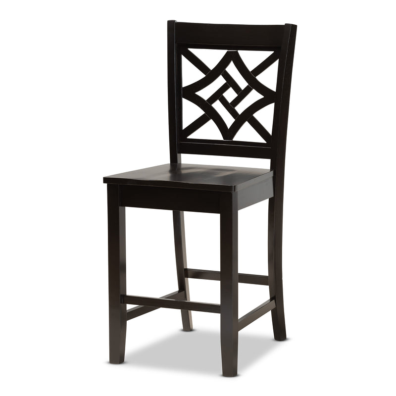 Nicolette Pub Set Modern and Contemporary Transitional Dark Brown Finished Wood 5-Piece