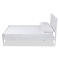 Daniella Full Size Platform Bed in Modern White Finished Wood for Stylish Bedroom Decor