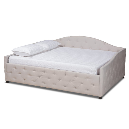 Becker Daybed - Modern and Contemporary Transitional Beige Fabric Upholstered