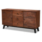 Calla Sideboard Modern Contemporary 2-Door Wood Buffet with Brown Black Oak Finish