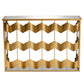 Vega Glam Geometric Console Table Luxe Gold Finished Metal and Mirrored Glass Design for Modern Decor