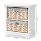 Rianne Storage Unit Modern White Finished Wood with 2 Baskets for Organized Living and Stylish Home Décor