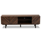 Berit Mid-Century Modern TV Stand in Walnut Brown Wood with Storage and Stylish Design