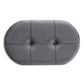 Simone Mid-Century Modern Ottoman Grey Velvet Upholstered Wood Footrest for Stylish Living Room Decor