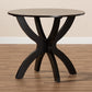 Tilde Dining Table Modern and Contemporary Dark Brown Finished 35-Inch Wide Round Wood