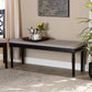 Giovanni Dining Bench Modern and Contemporary Grey Fabric Upholstered with Dark Brown Finished Wood