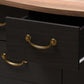 Romilly 7-Drawer Dresser in Black and Oak Finished Wood - Country Cottage Farmhouse Storage Solution