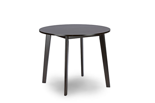 Debbie Mid-Century Round Dining Table in Dark Brown Wood - Stylish Functional Dining Furniture for Modern Homes