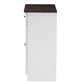 Lauren Buffet Kitchen Cabinet Modern and Contemporary Two-tone White and Dark Brown with Two Doors and Two Drawers