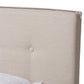 Audrey Bed - Modern and Contemporary Light Beige Fabric Upholstered